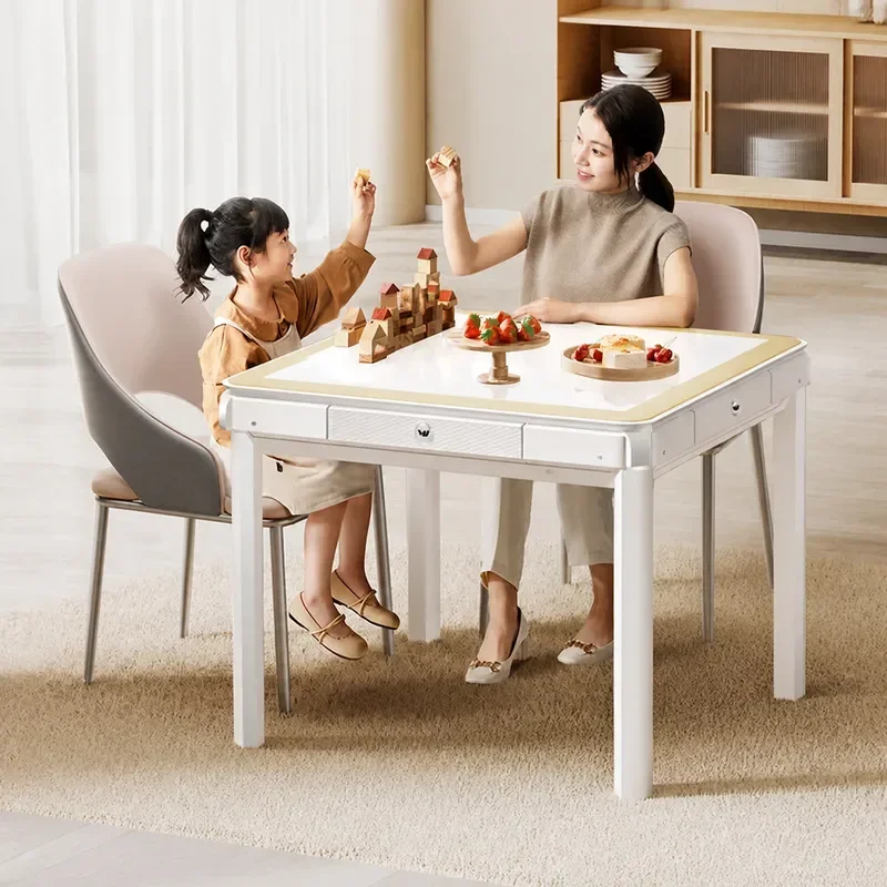 2025 New Fully Automatic Mahjong Table Household Dual Purpose Dining Table Integrated High End Version with Low Noise Design