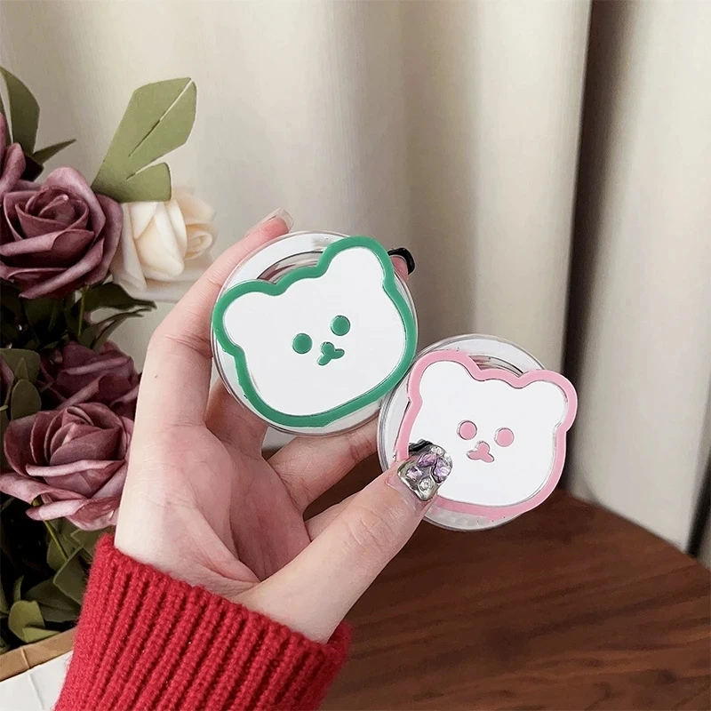 

New Korean Mirror Bear Magnetic Holder Clamp Phone Holder Detachable Holder for Cute Animals Universal Magnetic Smart Holder