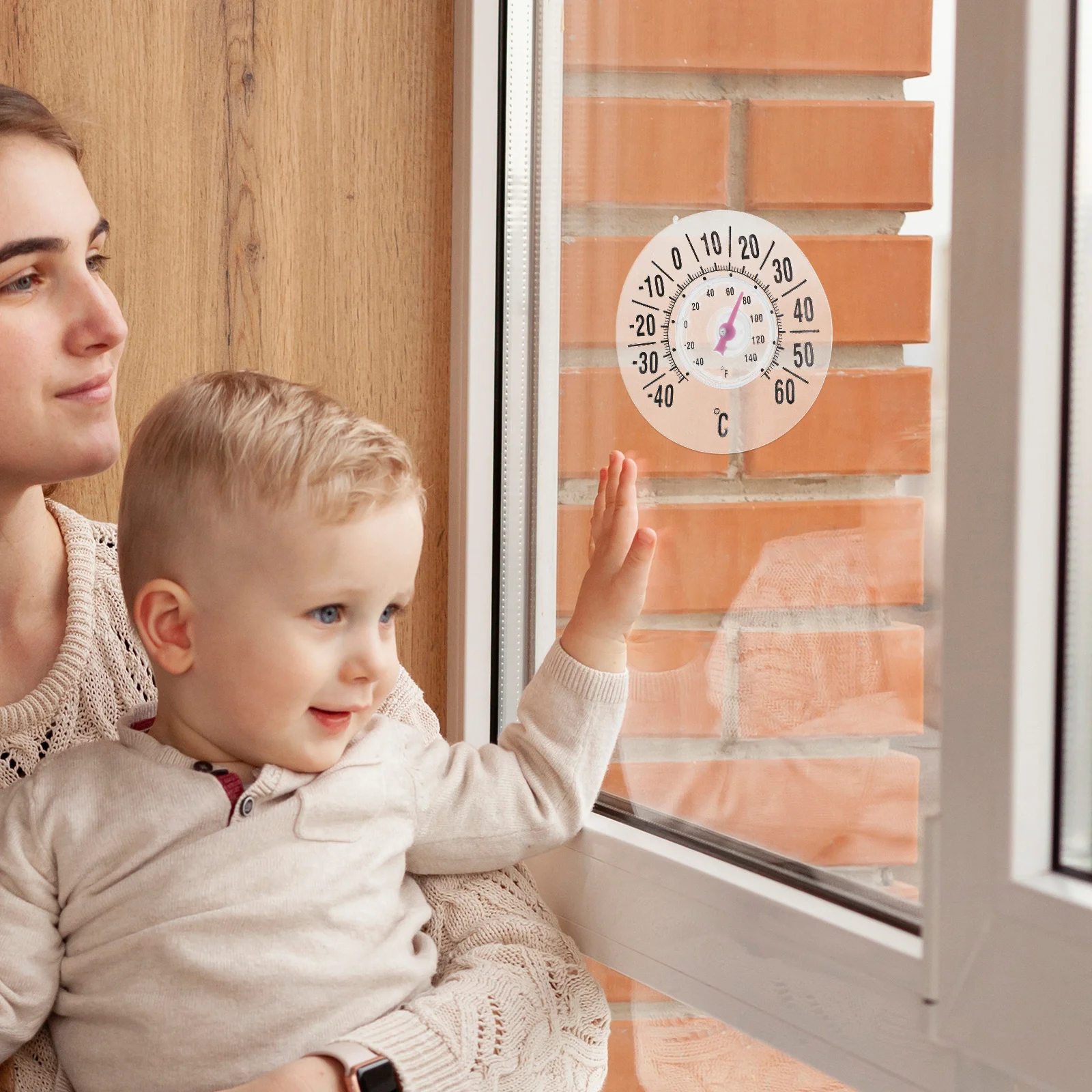 

Window Thermometer High Precision Suction Cup Indoor Outdoor Room Temperature Gauge Accurate Portable Indoor Outdoor Use