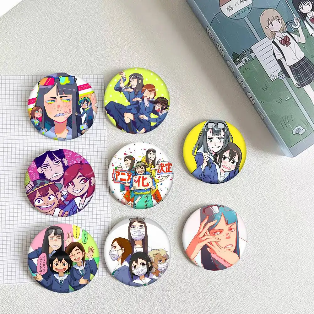 Niedliches Anime-Abzeichen „Keep Your Hands Off Eizouken“ – Kreative Brosche für Kleidung, Rucksack-Accessoires, Reversnadel