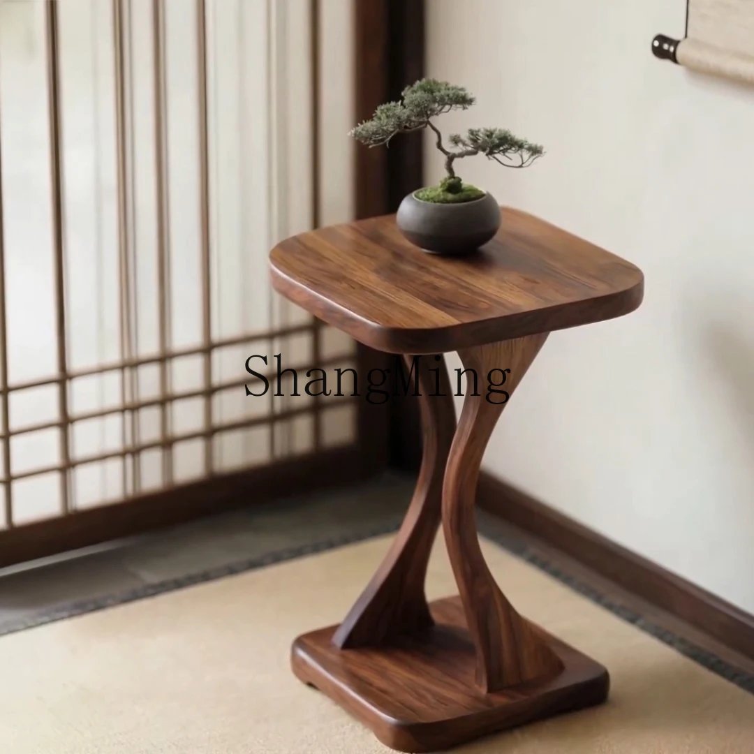 

CL Solid Wood Corner Table Minimalist Square Side Table Home Living Room Small Side Table