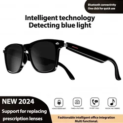 2024 Camera Smart Music Sunglasses Earphones Wireless Bluetooth Headset HIFI Sound Headphone Driving Glasses Hands-free Call