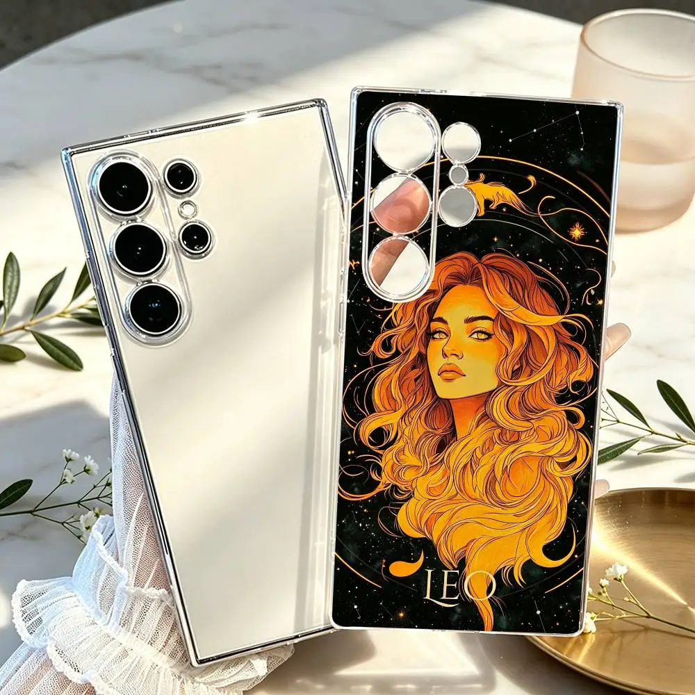 Aries Zodiac Sign Virgo Phone Case For Samsung S25,S24,S21,S22,S23,S30,Ultra,S20,Plus,Fe Transparent Cover