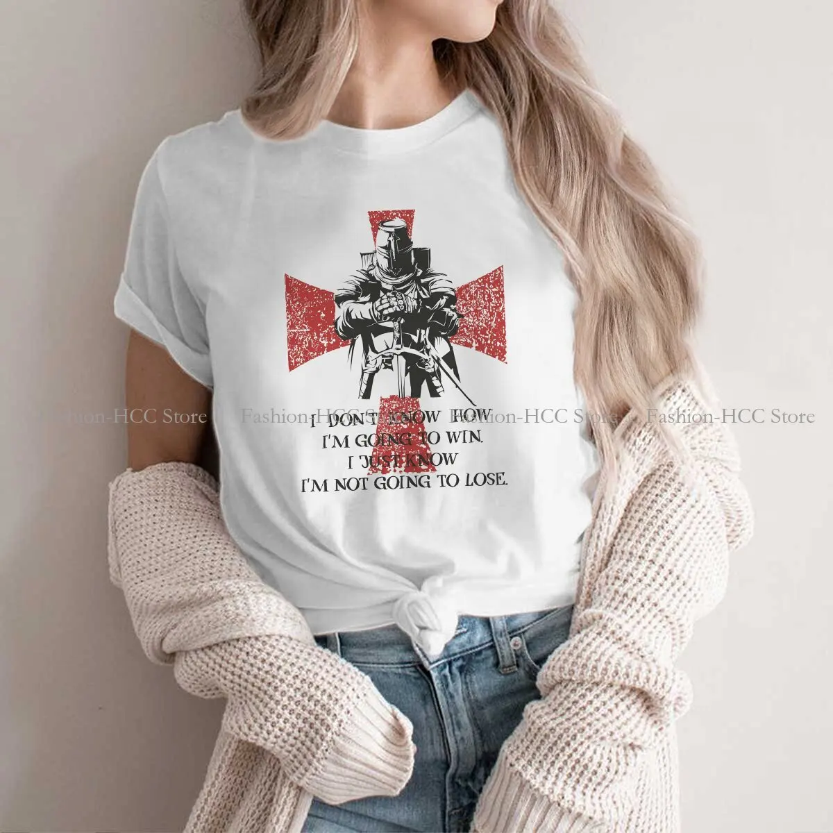 Templar Knight Polyester TShirts Warrior Sword Distinctive Homme T Shirt Funny Tops