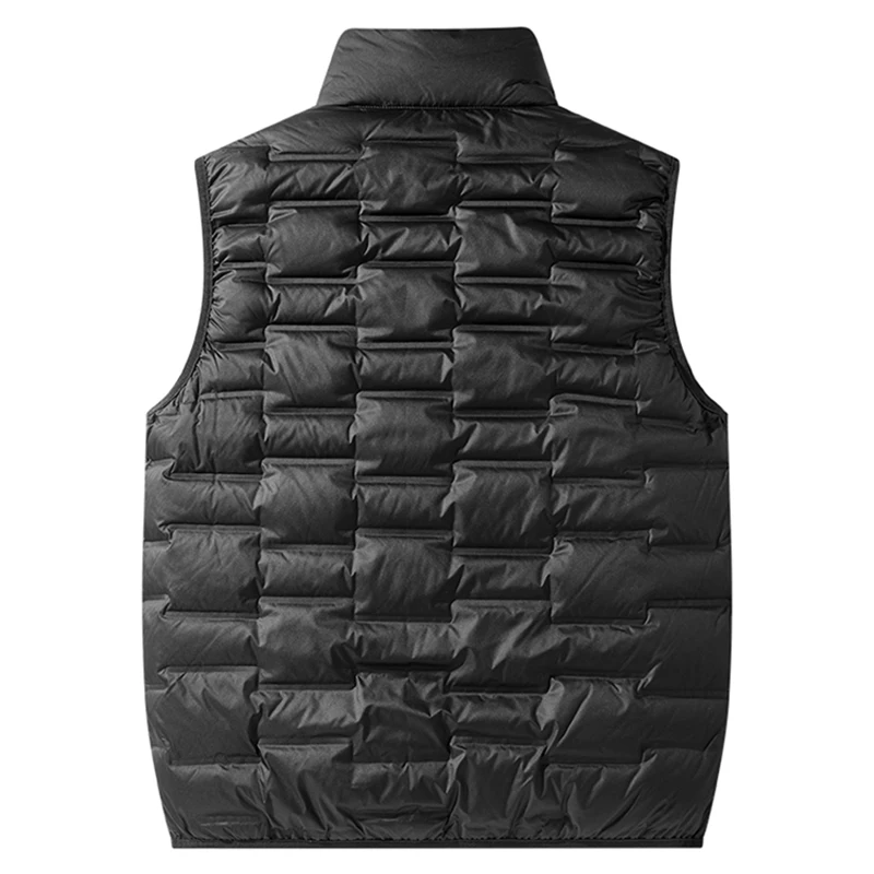 Men Winter New White Duck Down Vest Stand Collar Windproof Waterproof Warm Waistcoat Men Ultralight Casual High Quality Vest Man