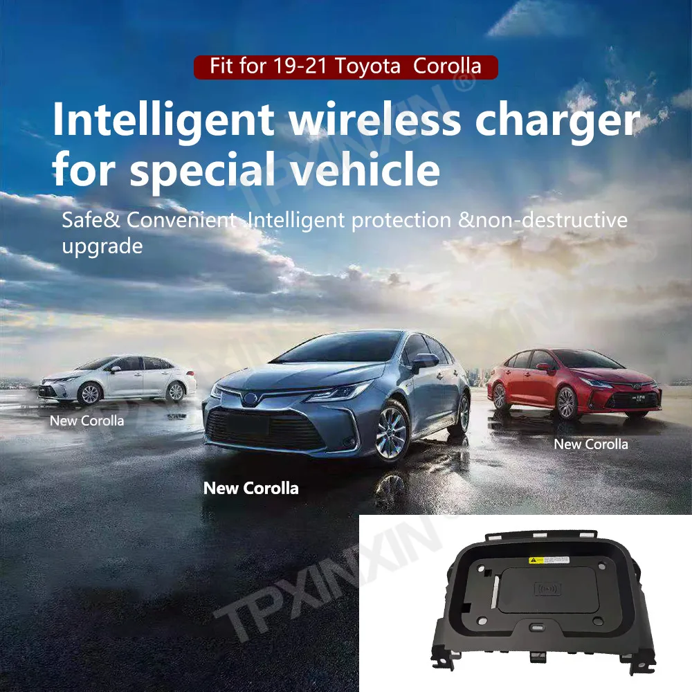 For Toyota Corolla 2019-2021 Quick QI Car Wireless Charger Fast Charging Intelligent Infrared Mobile Phone Dashboard