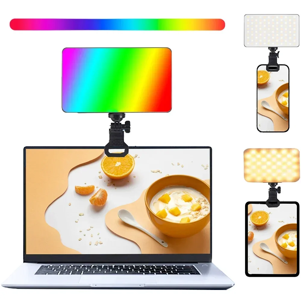 ZOMEI Luce video LED RGB a colori CRI95 + 2500K-7000K 800LUX Mini Fill 3 Scarpa fredda 2000mAh Tipo-C Luce per slitta calda per fotocamera tascabile