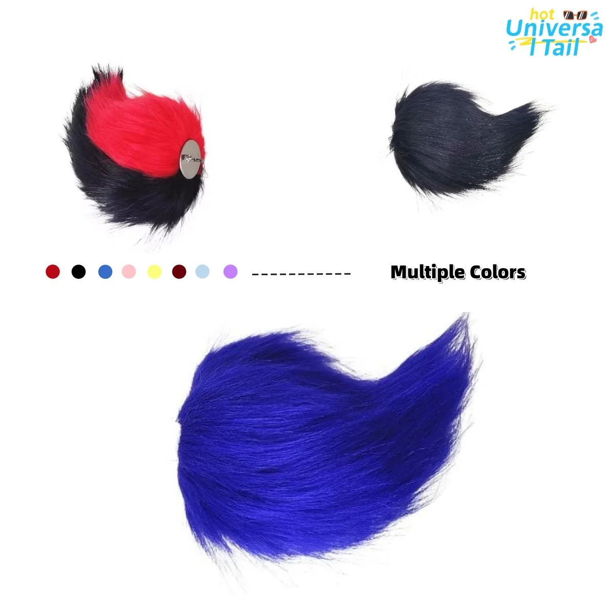 New Handmade JK Rabbit Tail  Alastor Cosplay Props Simulation Faux Fur Tails Plush Fox Cat Halloween Accessories Multiple Colors