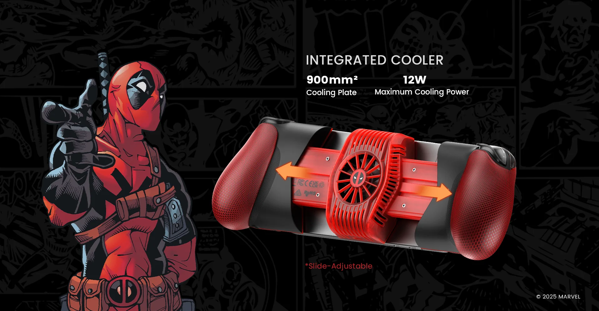 Deadpool Gamesir X3 Pro Gamepad edición limitada de Marvel