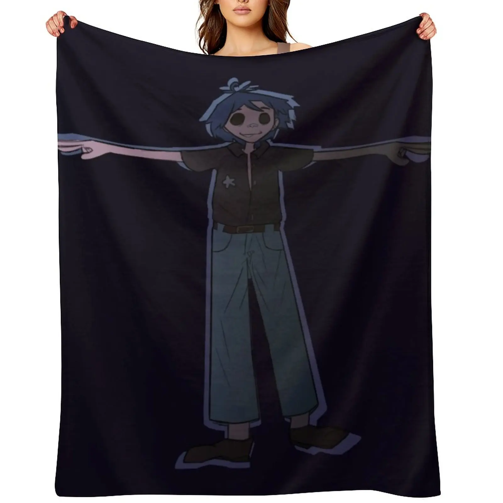 

Gorillaz 2D )) phase four Throw Blanket cosplay anime Kid'S decorative Sofa Blankets