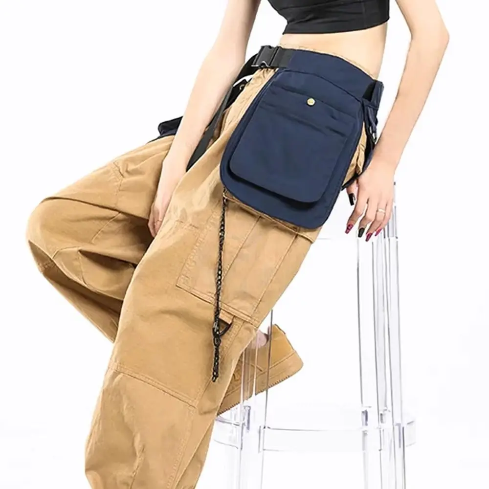 Fashion Multi-functional Waist Pack Multi-pocket Black Apron Belt Bag Portable Waterproof Fanny Pack Outdoor Sports