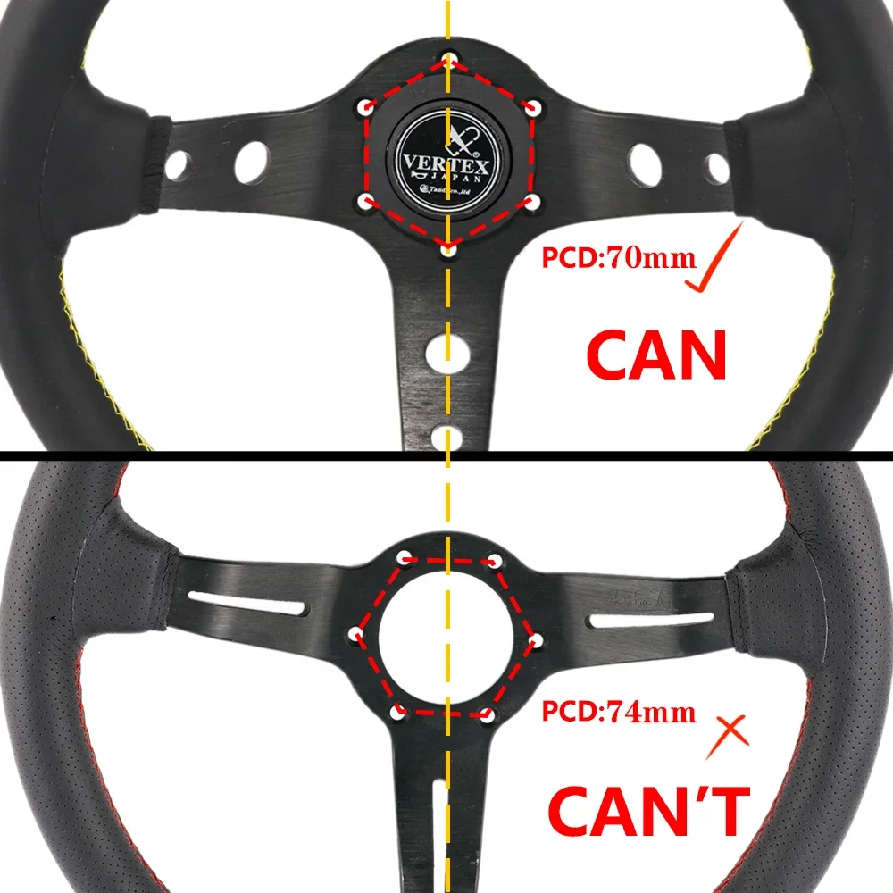 Car Styling Racing Sport Steering Wheel Horn Button Cover Carbon Fiber Aluminium Retainer Ring PCD 70mm