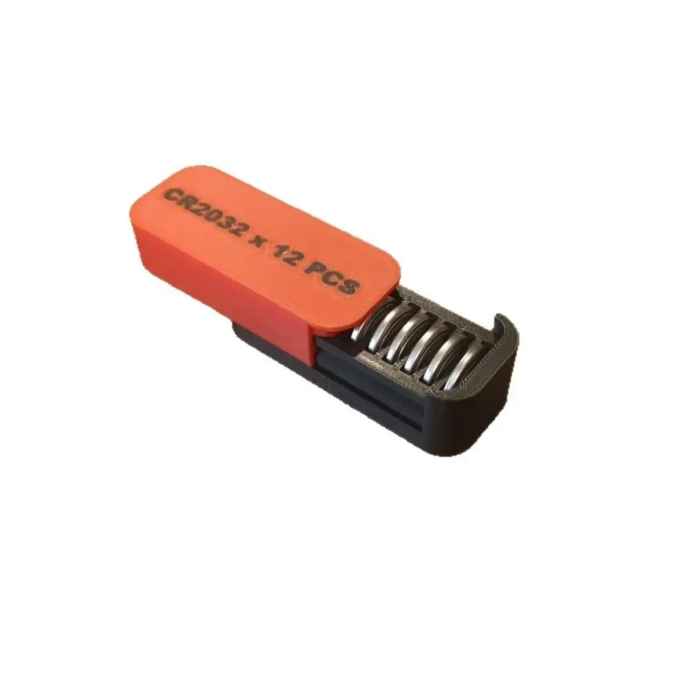12 Pcs Capacity CR2032 Battery Storage Case Portable Size Shockproof Design Button Battery Organizer Secure Holder