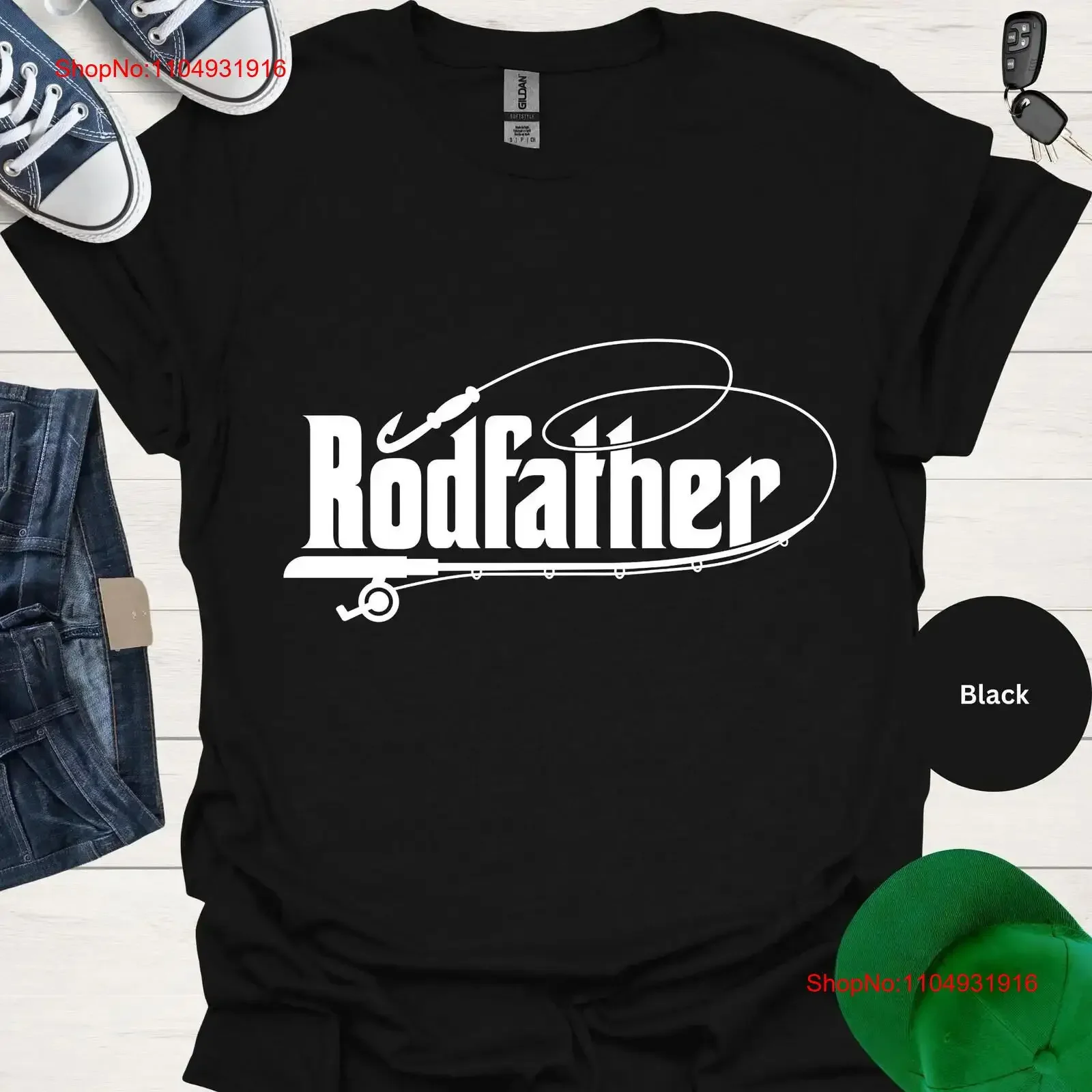 

Футболка Rodfather для рыбалки, Дня отца от сына, отца, жены, папы, дочки, винтажный стираный топ для повседневной одежды, мода