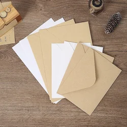 Sobre de papel Kraft de 150g para piezas, caja de regalo para postales, embalaje de invitaciones, bolsa de almacenamiento de papelería para boda, suministros para pequeñas empresas, 50 unidades