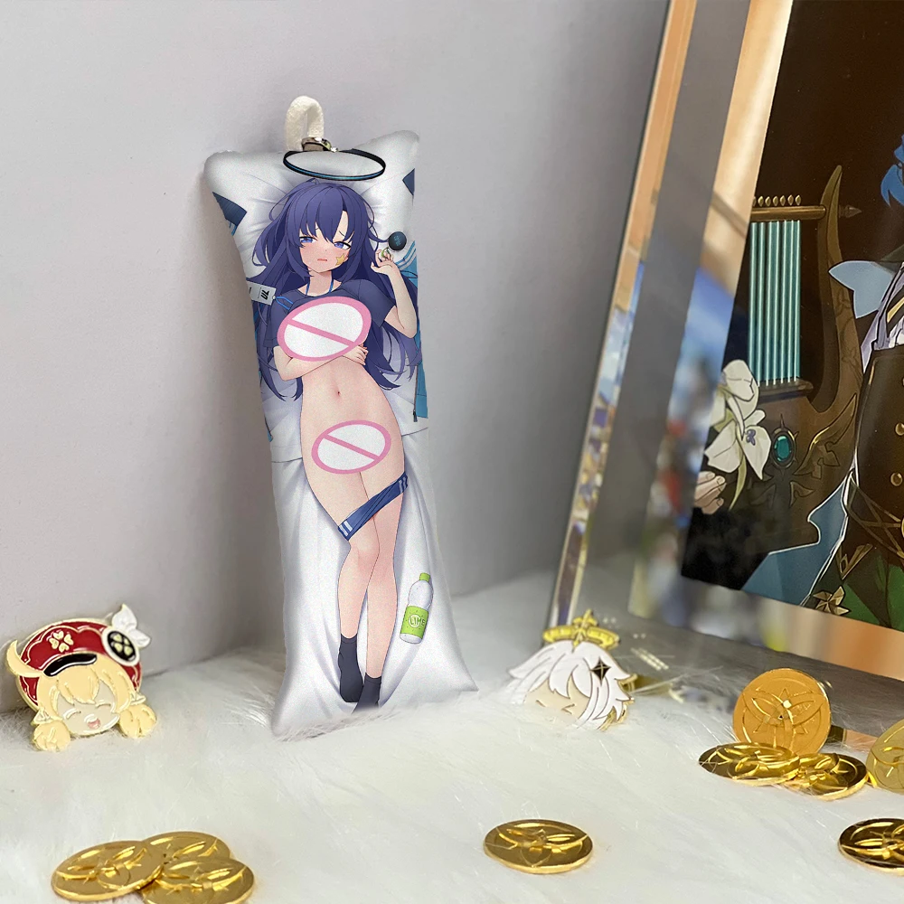 

Blue Archive Hayase Yuka Key Chain Pendant Anime Accessories Key Ring Small Cute Body Pillow Phone Bag Pendant Mini Dakimakura