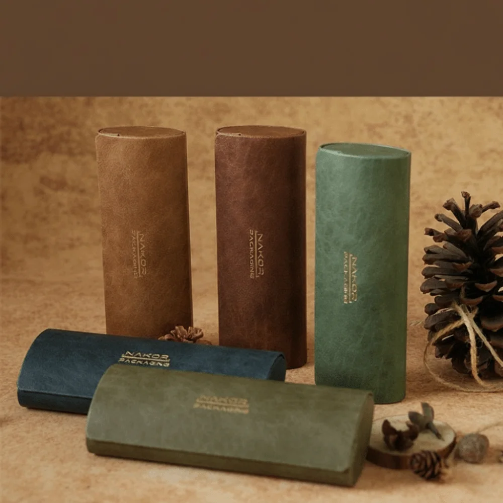 

Fashion PU Leather Sunglasses Storage Box Solid Color Rectangle Glasses Case Eyewear Case Men Women