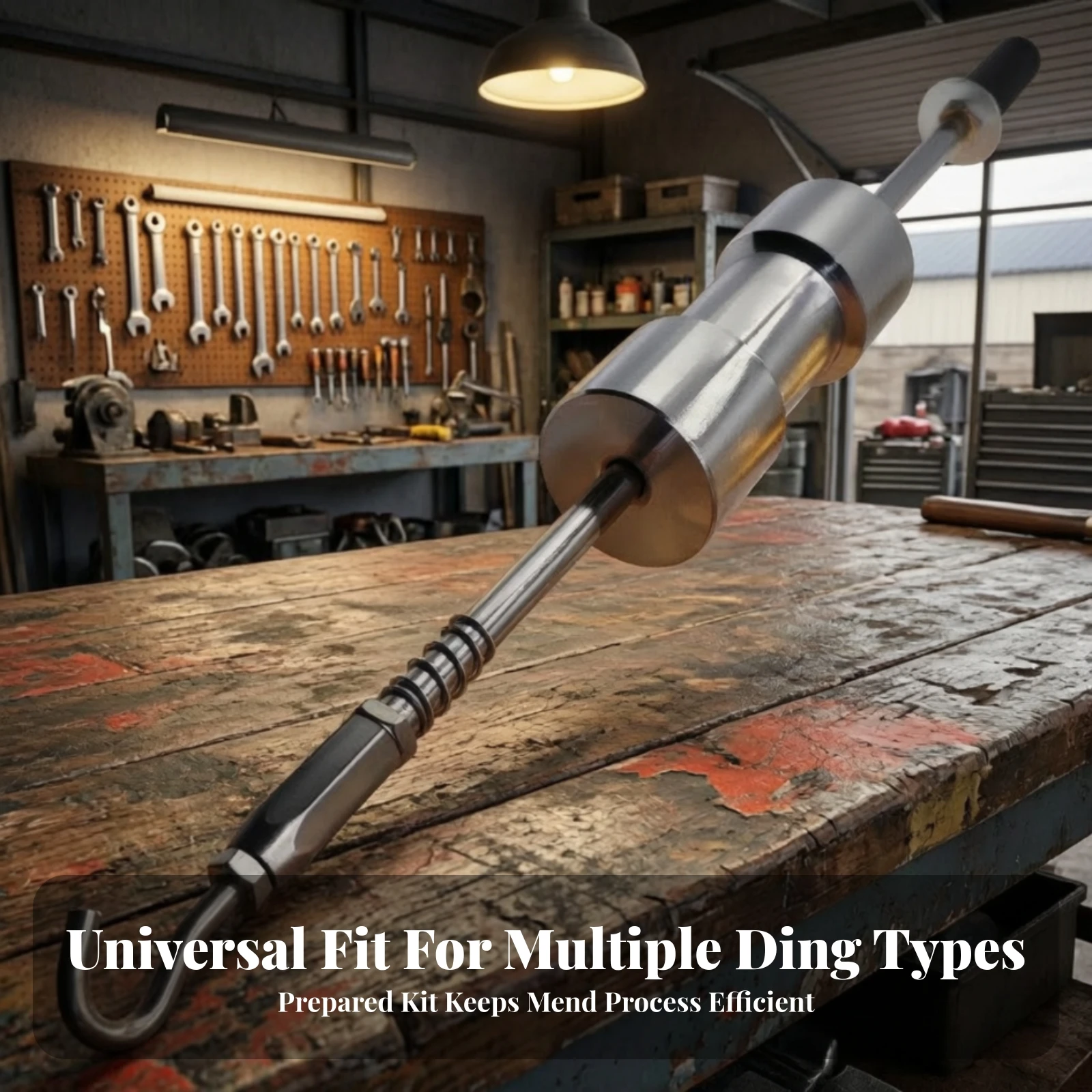 Dimple Repair Tool Ergonomic Slide Hammer with Hook Sheet Metal Puller Portable Dimple Removal Tool Paintless for Mechanics view 2