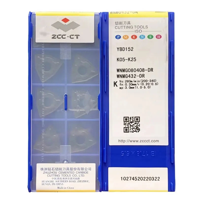 10pcs ZCCCT Original WNMG WNMG080408 WNMG080412 DR YBC252 YBD152 YBC351 YBC251 CNC Lathe Tools Carbide Roughing Turning Inserts