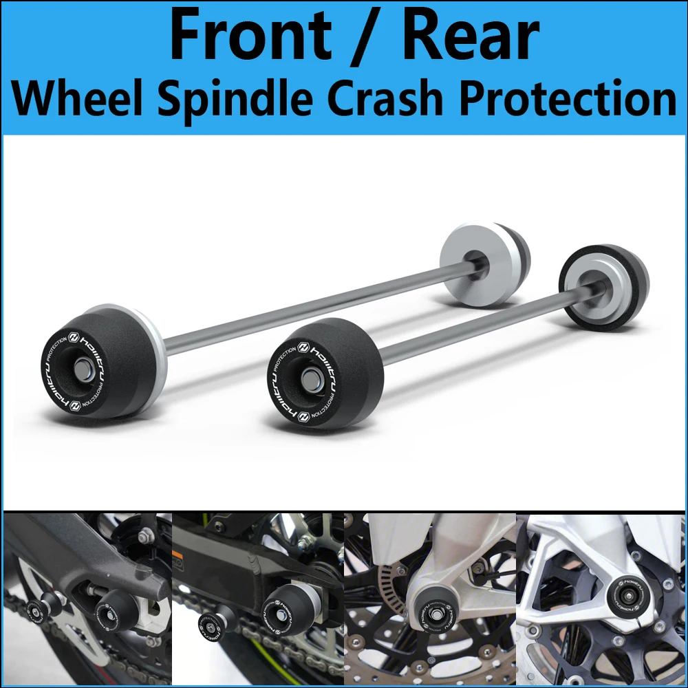 Front Rear wheel Spindle Crash Protection For Yamaha FZ-07 MT-07 XSR700 2013-2023