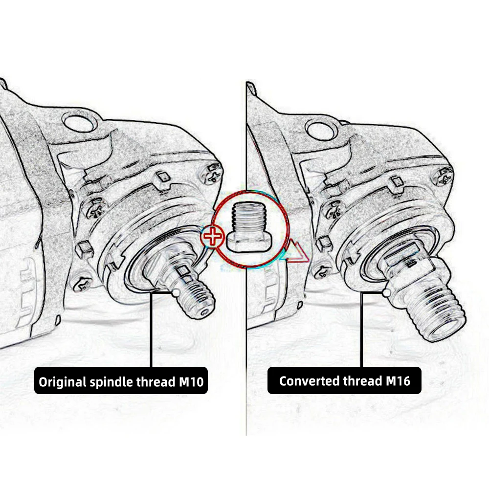 M10 Adapter Angle Grinder Female To M14/M16 Thread Nut Arbor Connector Polishing Screw Connecting Rod Connector Tool