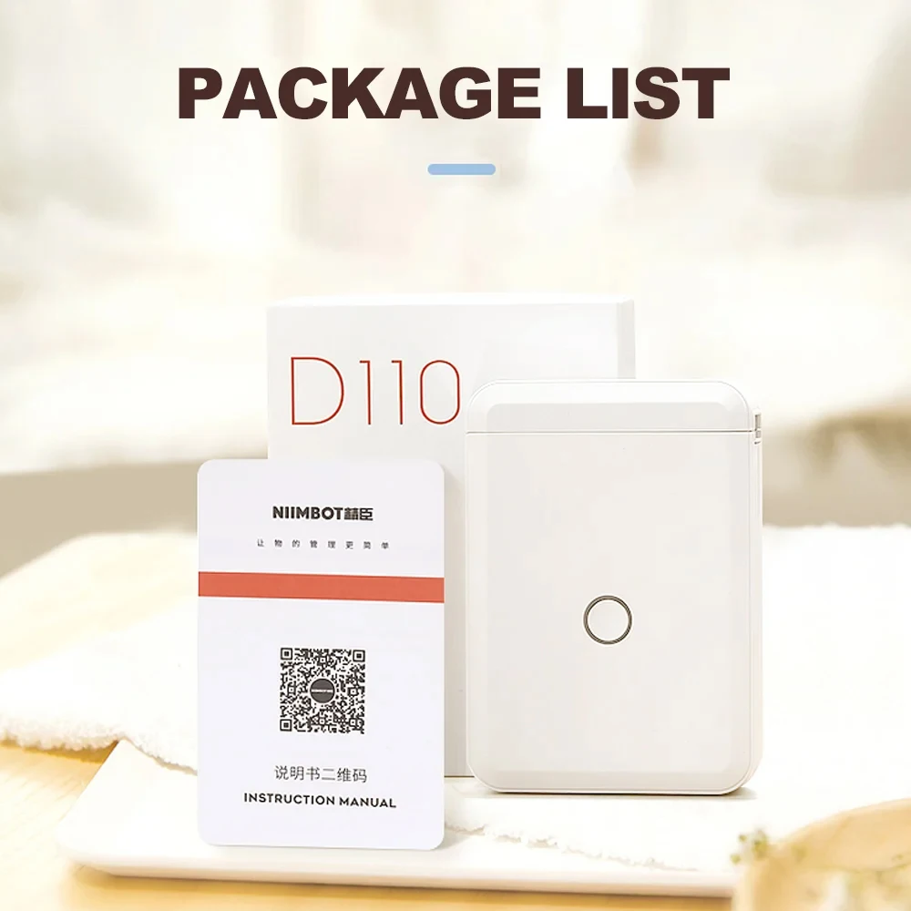 Niimbot D110 Portable Mini Printer Thermal Adhesive Sticker Multicolour And Multistyle Label Printer Inkless Label UV Printer