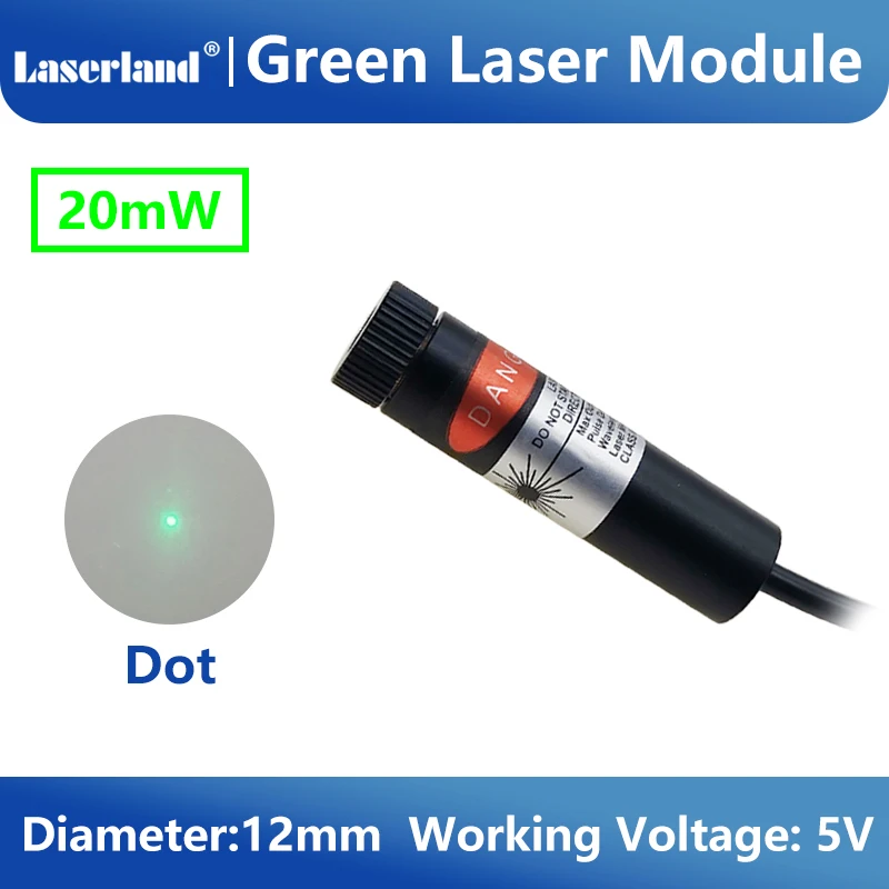 Grünes Laserdiodenmodul, 20 mW Punktlinien-Kreuzprojektor zur Ausrichtung der Stoffschneideortung