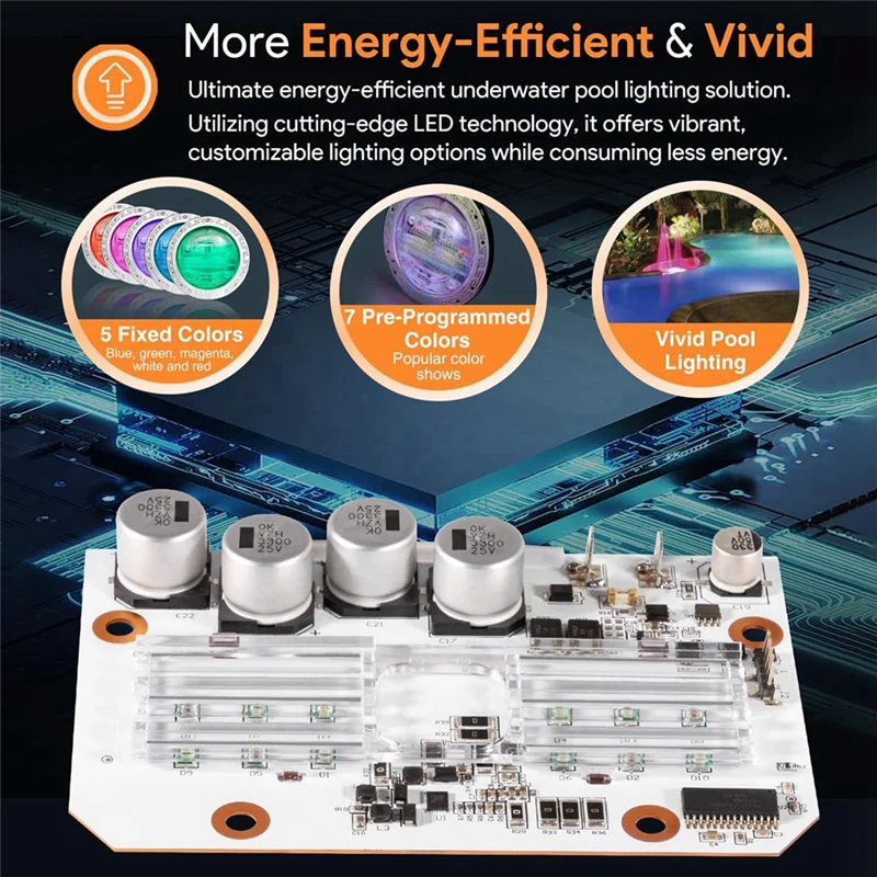TFTP-619818Z مجموعة لوحة المحرك الخفيفة LED لـ Pentair Intellibrite 5G أضواء حمام السباحة LED الملونة 2Nd الجيل 2010-