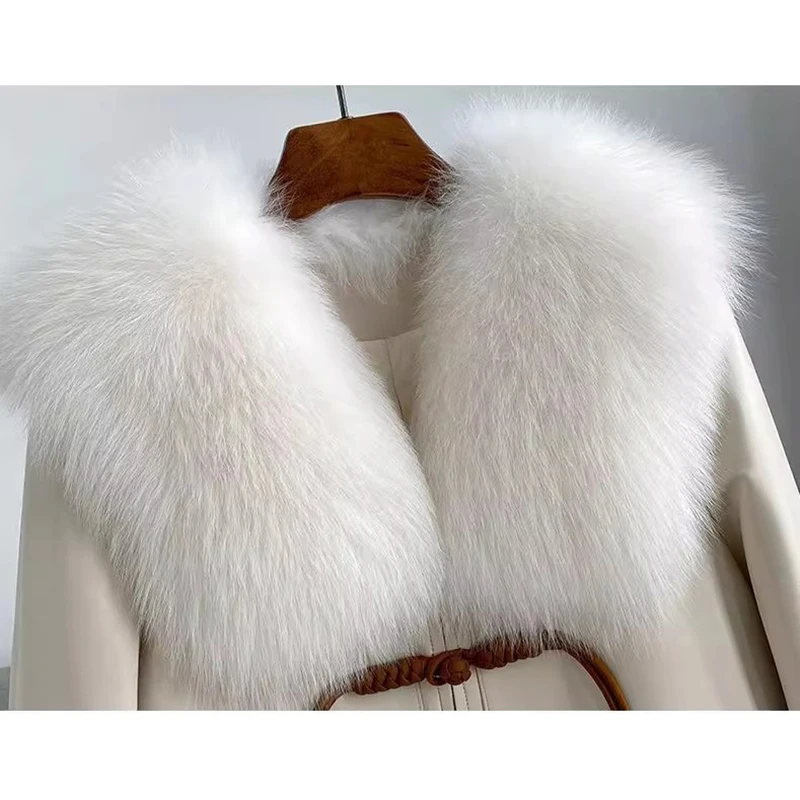 Warm Fox Fur Jacket for Women, One Overcoat, Fur Short Coat, Female Tops, Loose Stitching, Autumn and Winter Fashion, New, 2023