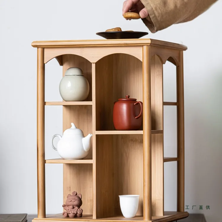 Rotating storage Bogu rack Storage rack Tea set display rack