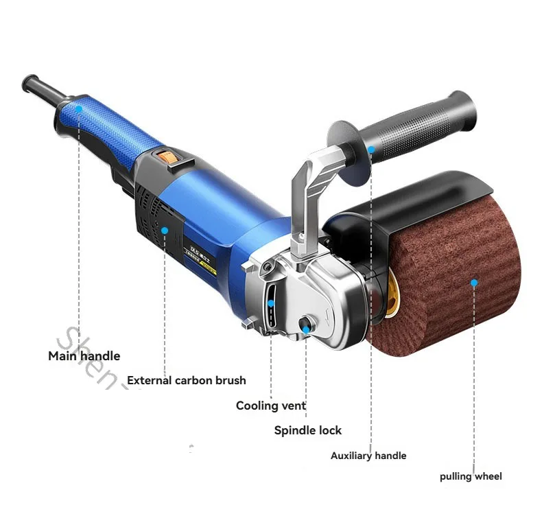 4200w Electric Flat Polishing and Sanding Machine Stainless Steel Metal Drawing Machine Portable Industrial Polishing Machine