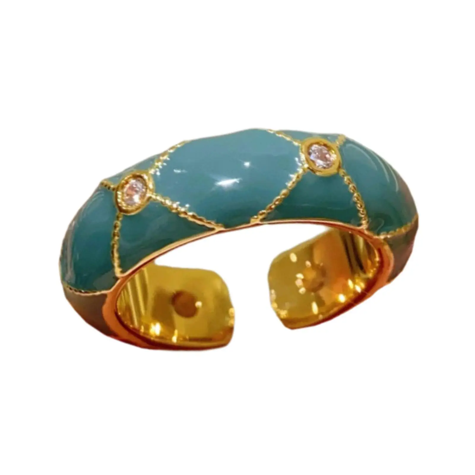 

Эмалевое медное кольцо на палец, круглое, регулируемое, для помолвки, выпускного, годовщины, дня рождения, Дня благодарения