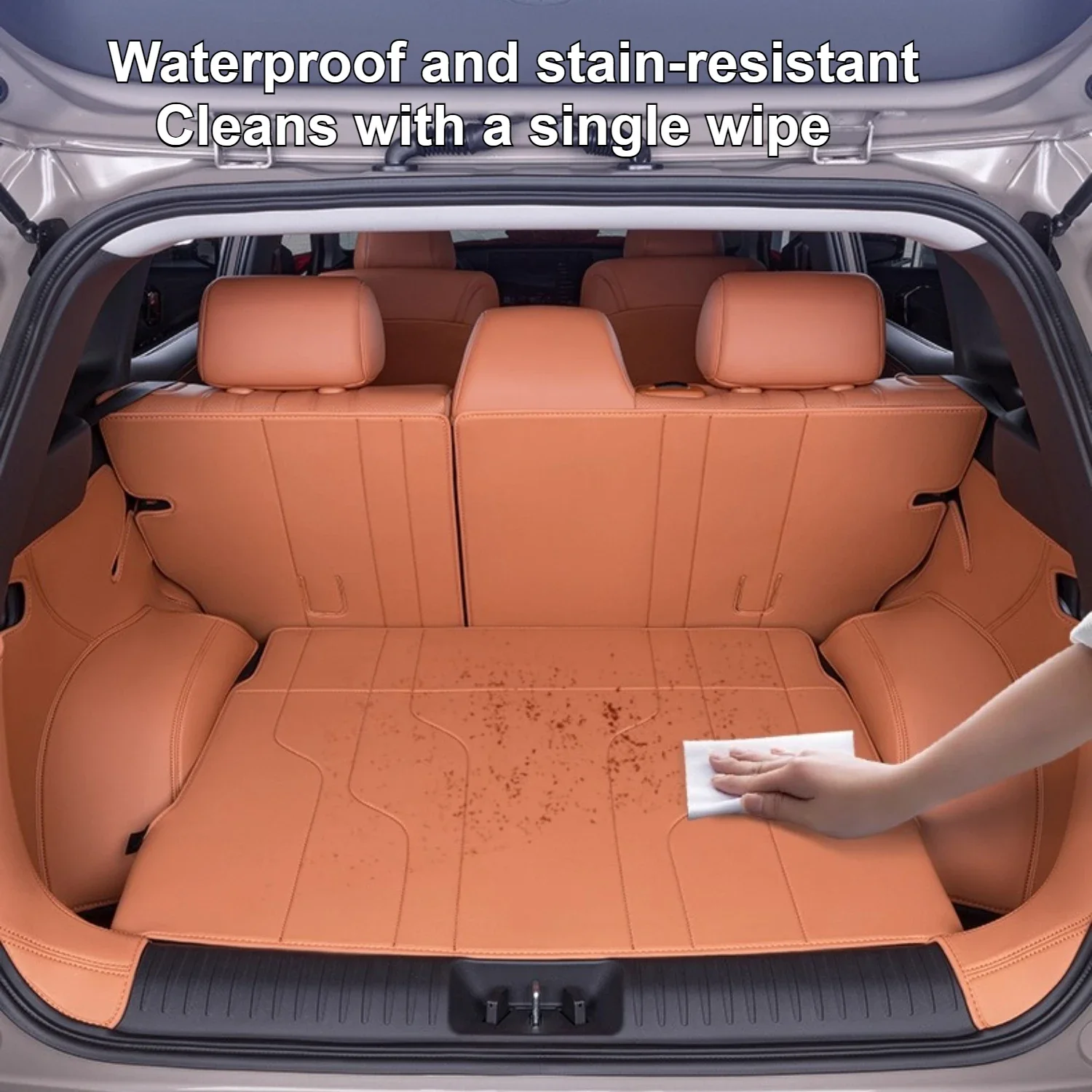 

Коврик в багажник для GAC AION V 2020-2025: Полностью закрывающий, кожаный, водонепроницаемый, грязеотталкивающий защитный коврик-аксессуар