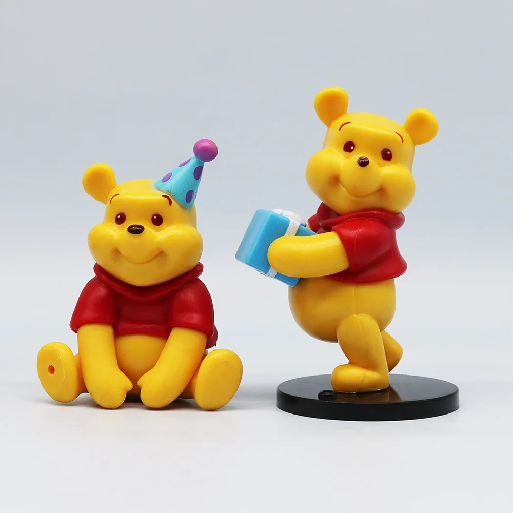 6Pcs/Set Winnie The Pooh Best Friends Party Series Figures Bear Piglet Eeyore Action Figurines Model Collection Dolls Toy Gifts