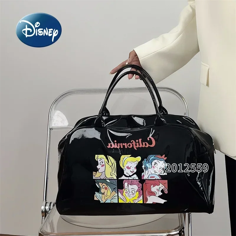 Disney Princess New Women's Portable Travel Handbag Luxury Brand Fashion Women's Travel Bag Cartoon Cute Handbag Large Capacity