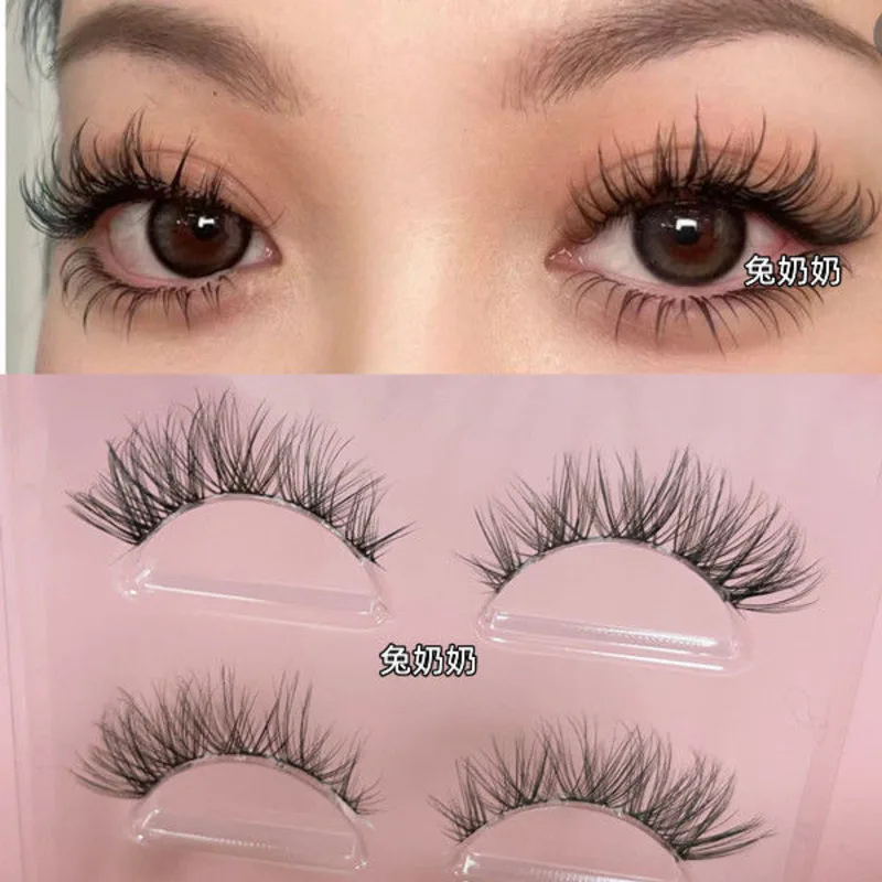 Grandma Rabbit Fk14 European Beauty Mixed Cat Style False Eyelashes One-Piece Transparent for Eye Makeup