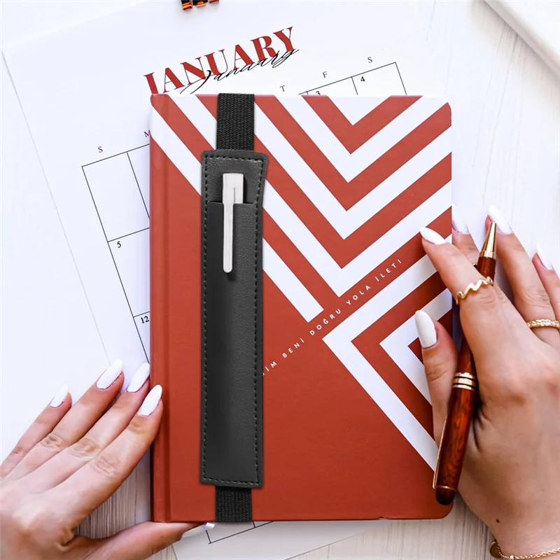 

12 Pcs Elastic Notebook Band Holders PU Leather Adjustable Pen Sleeve Pouch Pencil Holder Straps Notebook Planners