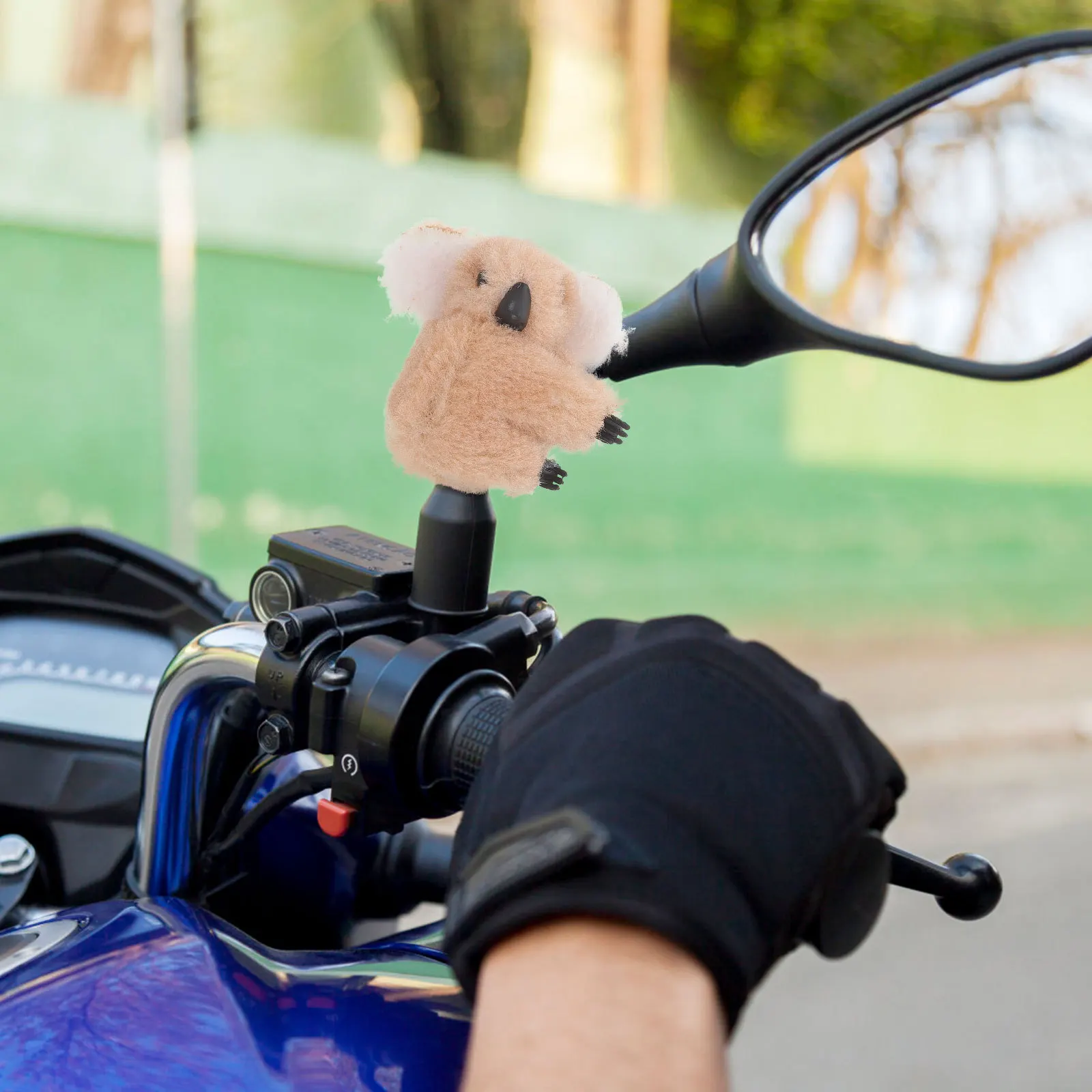2Pcs Motorcycle Mirror Handle Decor with Adorable Koala Design - Long-Lasting, Fade-Resistant Ornament for Side Mirror, Stylish