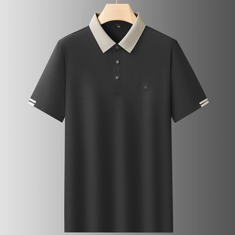 8XL 7XL 6XL 2026 New Summer Top Grade Luxury Mens Polo Shirt Cool Breathable Polos Homme Casual Loose Shirts For Man Clothes