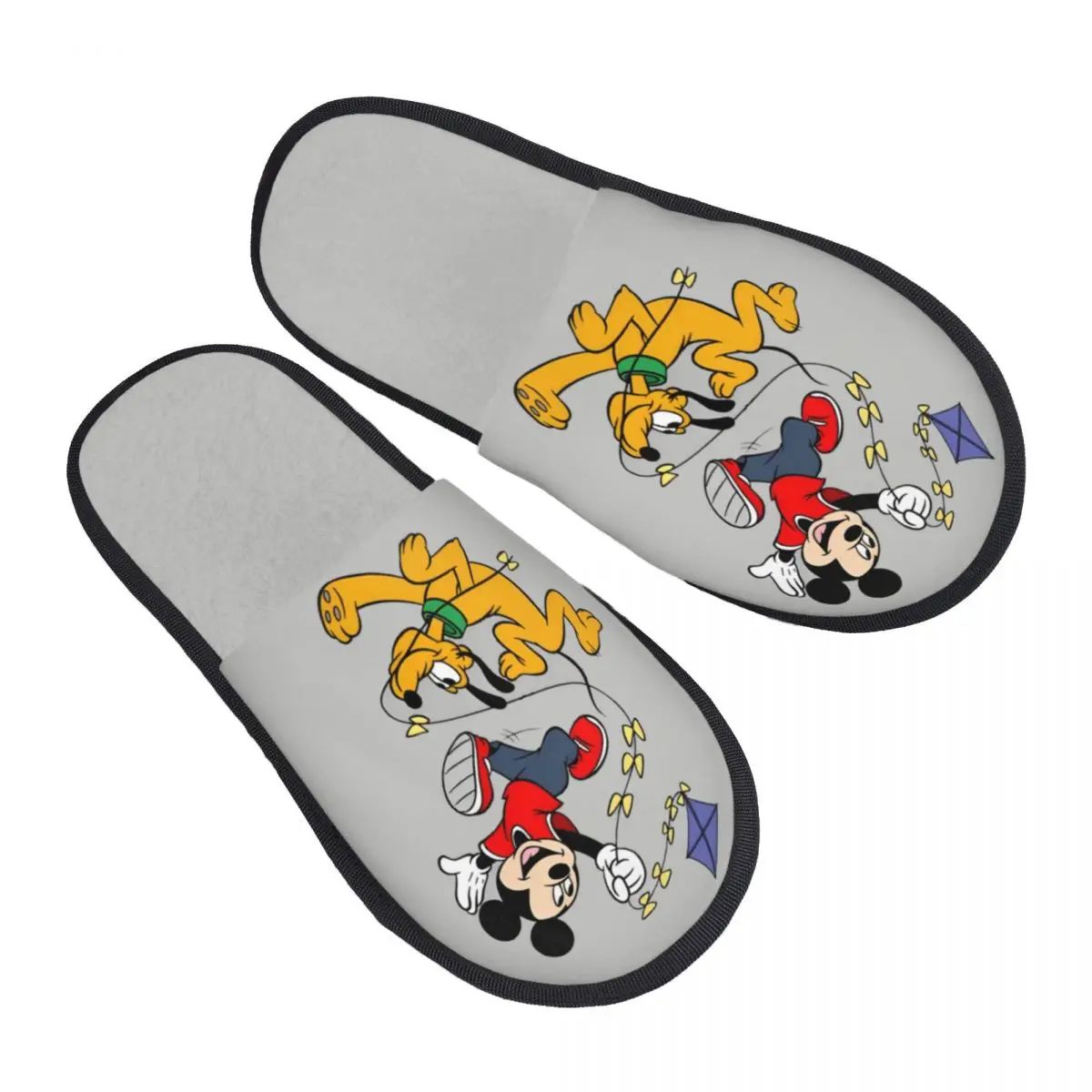 

Custom Pluto Memory Foam Slippers Women Soft Warm Dog Cartoon House Slippers
