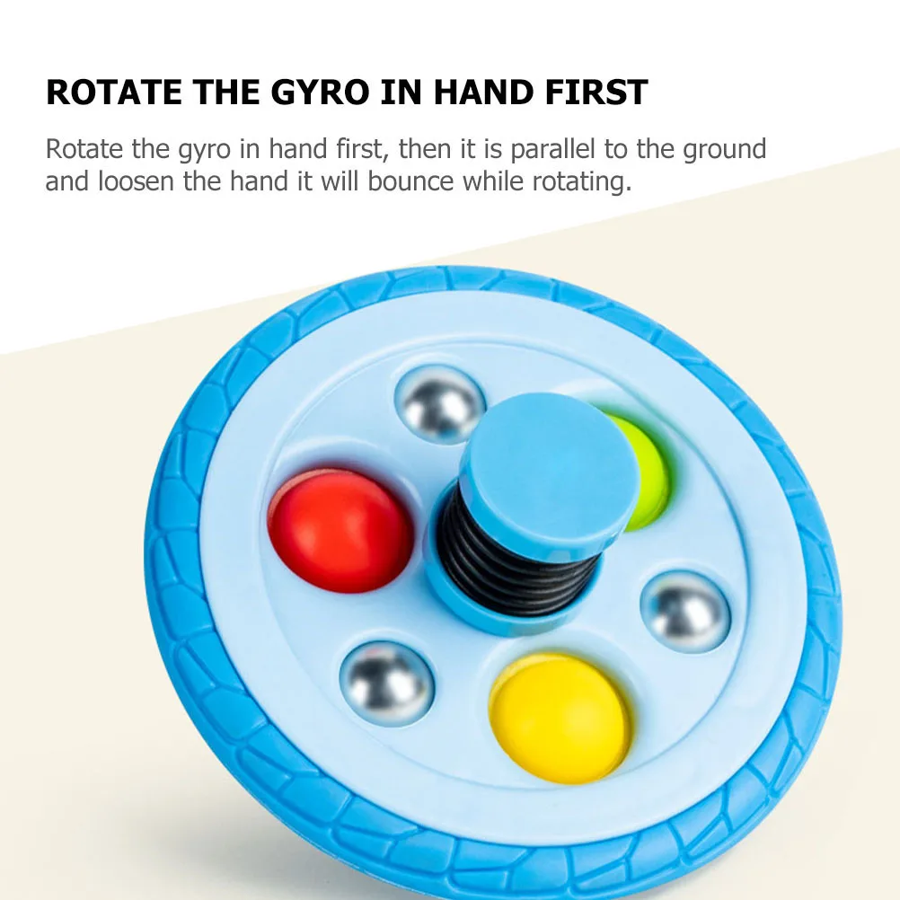 

Toy for Kids Bounce Spiral Toys Toddlers Children Gyro Plaything Sky-blue Plastic