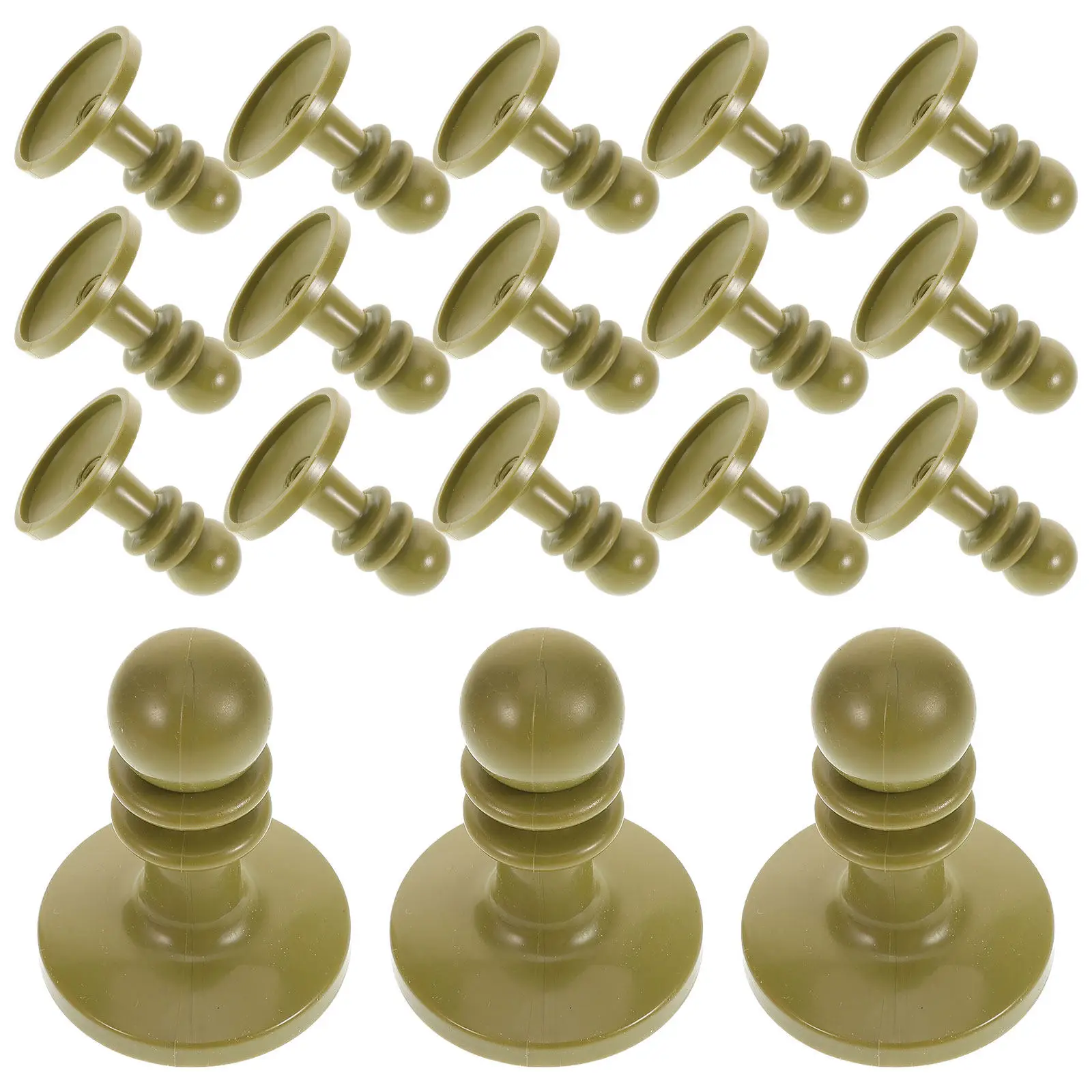 20pcs Green Lightweight Anti-Thunder Tent Pole Protectors – Insulating Plastic Caps for Camping, Hiking & Backpacking