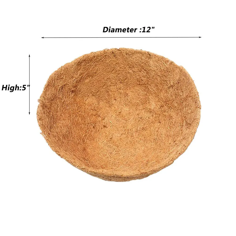 

2 pcs 45Cm Half Ball Coconut Fiber Flowerpot Liner Cushion Plant Pot Mat Hydrophobic Coconut Palm Mat For