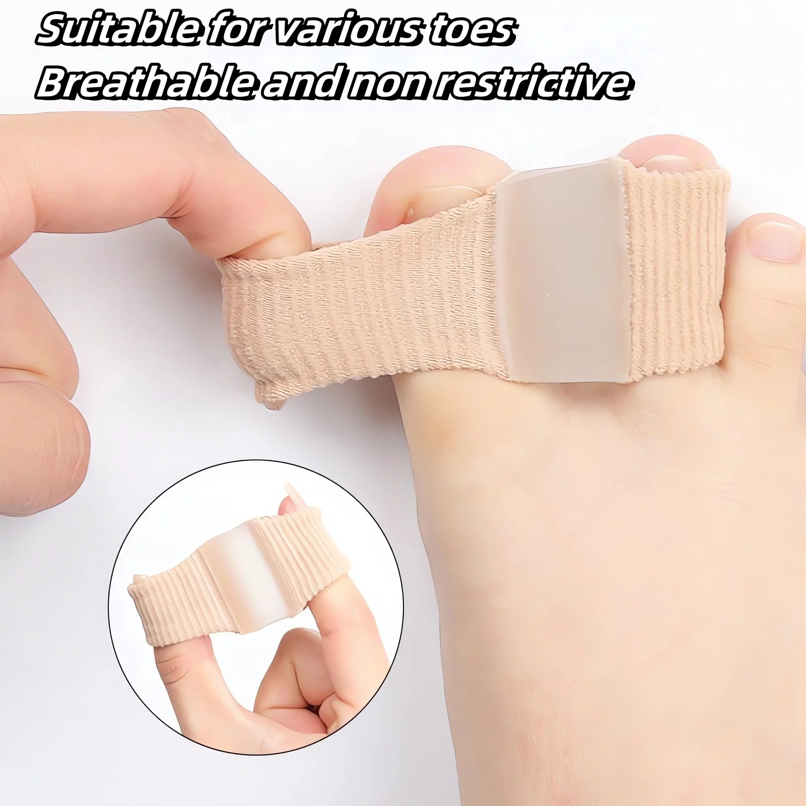 Toe Separator for Foot Care - Silicone Toe Corrector, Hallux Valgus Protector, Bunion Straightener, Pedicure Tool