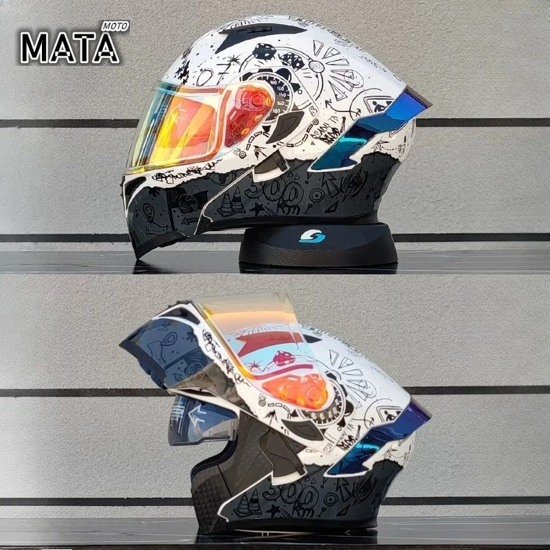professional-motorcycle-dual-lens-modular-flip-helmet-tail-wing-dot-approved-motocross-racing-flip-up-helmet-casco-para-motos