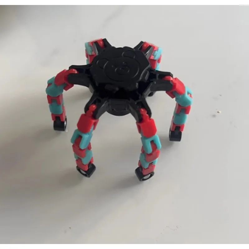 Spinner Luminoso Deformabile Antistress per Bambini e Adulti, Giocattolo Sensoriale Rotante Impilabile Anti-Ansia