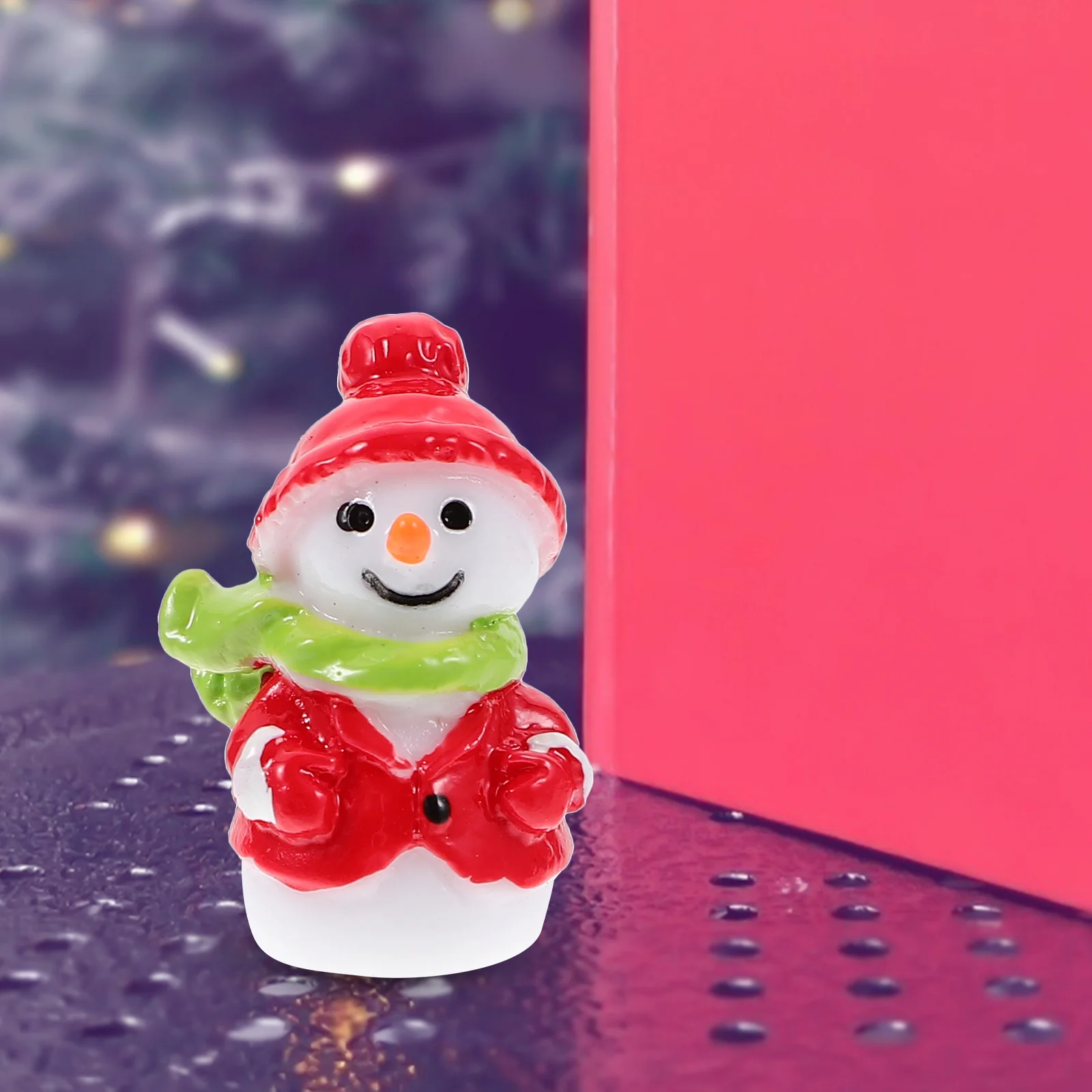 10 Pcs Christmas Decorations Mini Snowman Ornaments Micro Landscape DIY Accessories Figurine Miniature Statue Xmas Toy Room