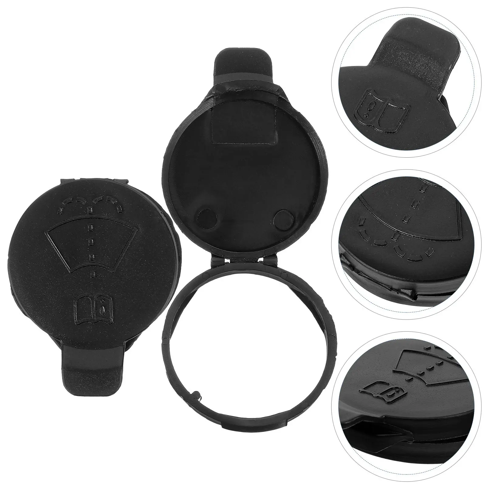 2Pcs Car Windshield Wiper Fluid Caps Long-Lasting Washer Bottle Caps Easy Install for Windshield Washer Reservoir Lid