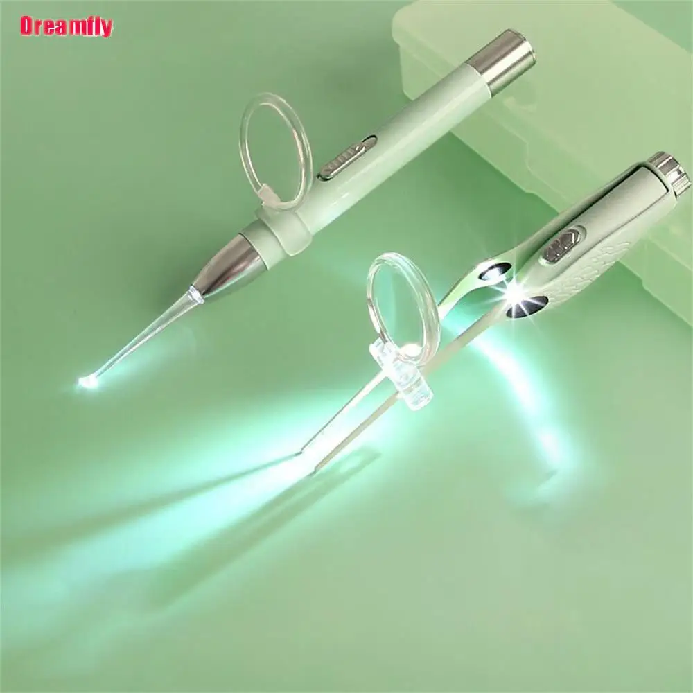 1PC Luminous Ear Spoon Ear Wax Removal Cleaning Tweezers LED Light Earpick Nose Clip Children Adults Ear Care Tools