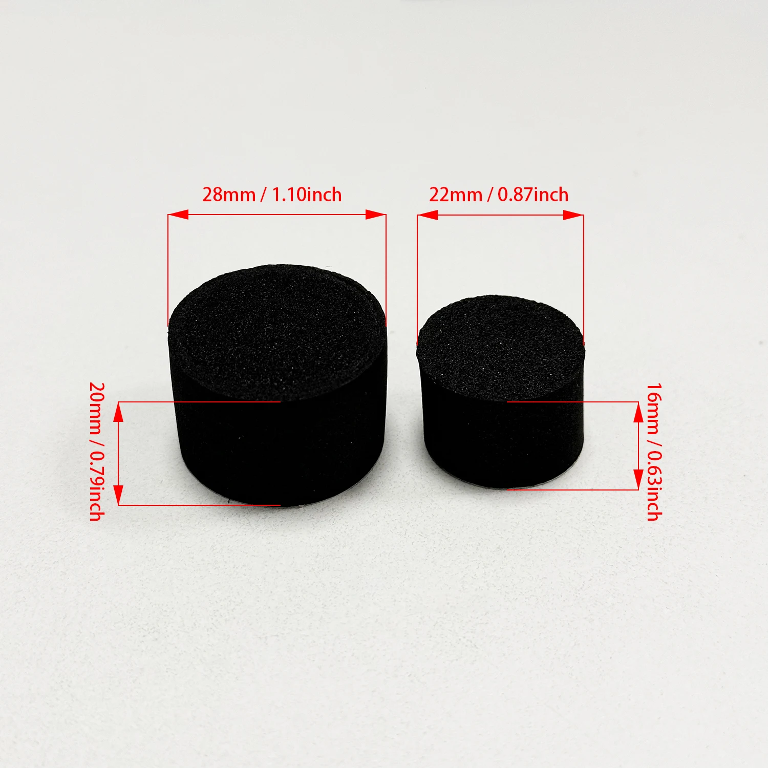 28x20mm / 16x22mm Replace Electric Drum Part Trigger Sponge Cone Foam With Adhesive Percussion Instrument Part